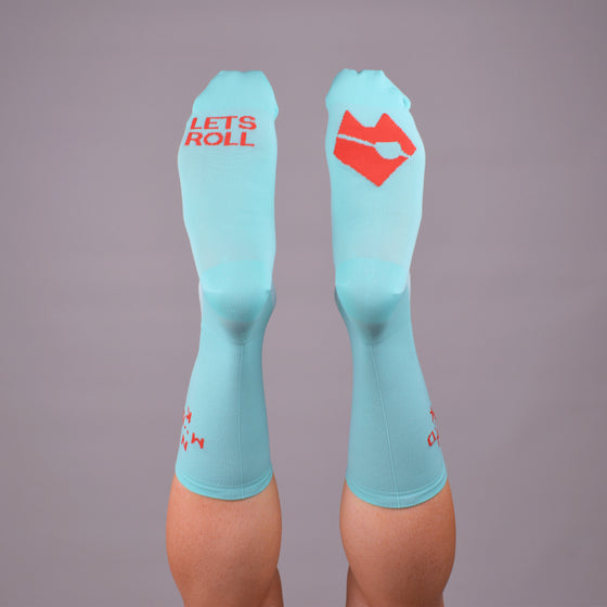 LET’S ROLL Socks - Neo Mint Red