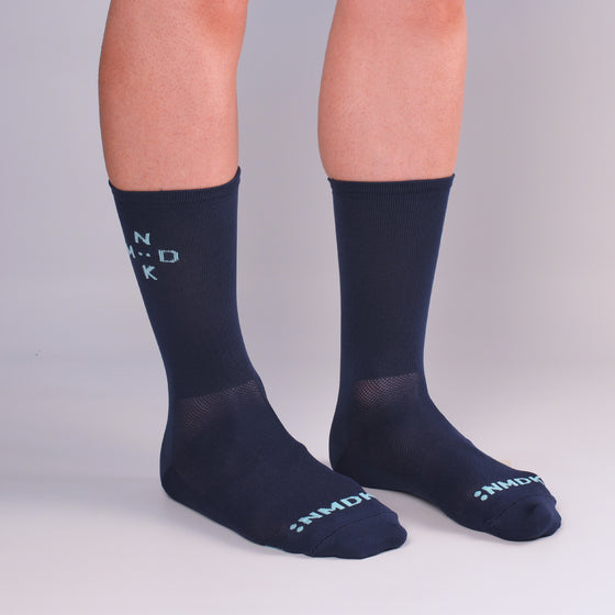 LET’S ROLL Socks - Navy Neo Mint